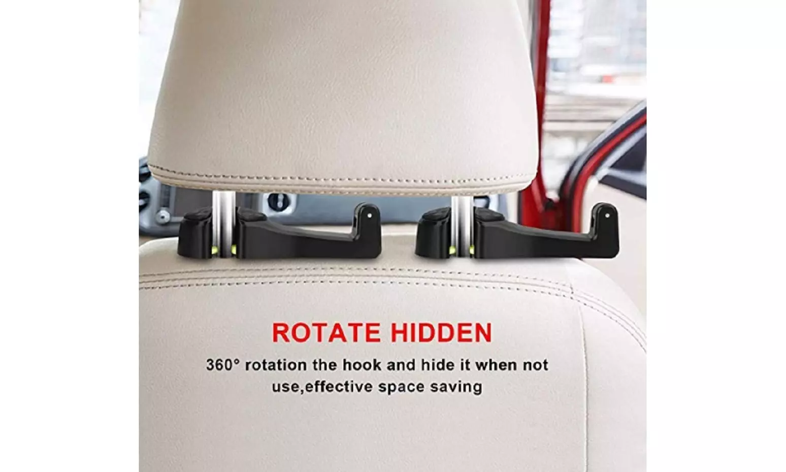 2 Pcs Car Seat Headrest Hook Backseat Purse Hanger Bag Cloth Hanging Holder US