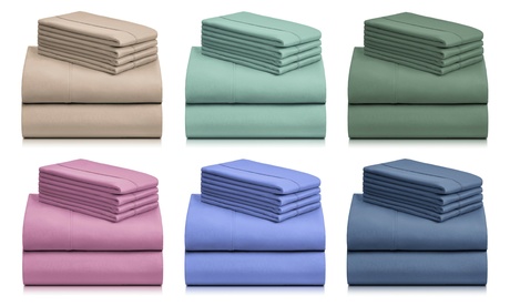 LuxClub Essentials 4-7 Pcs Rayon Bamboo Sheet Set - Spring Collection Twin Aqua