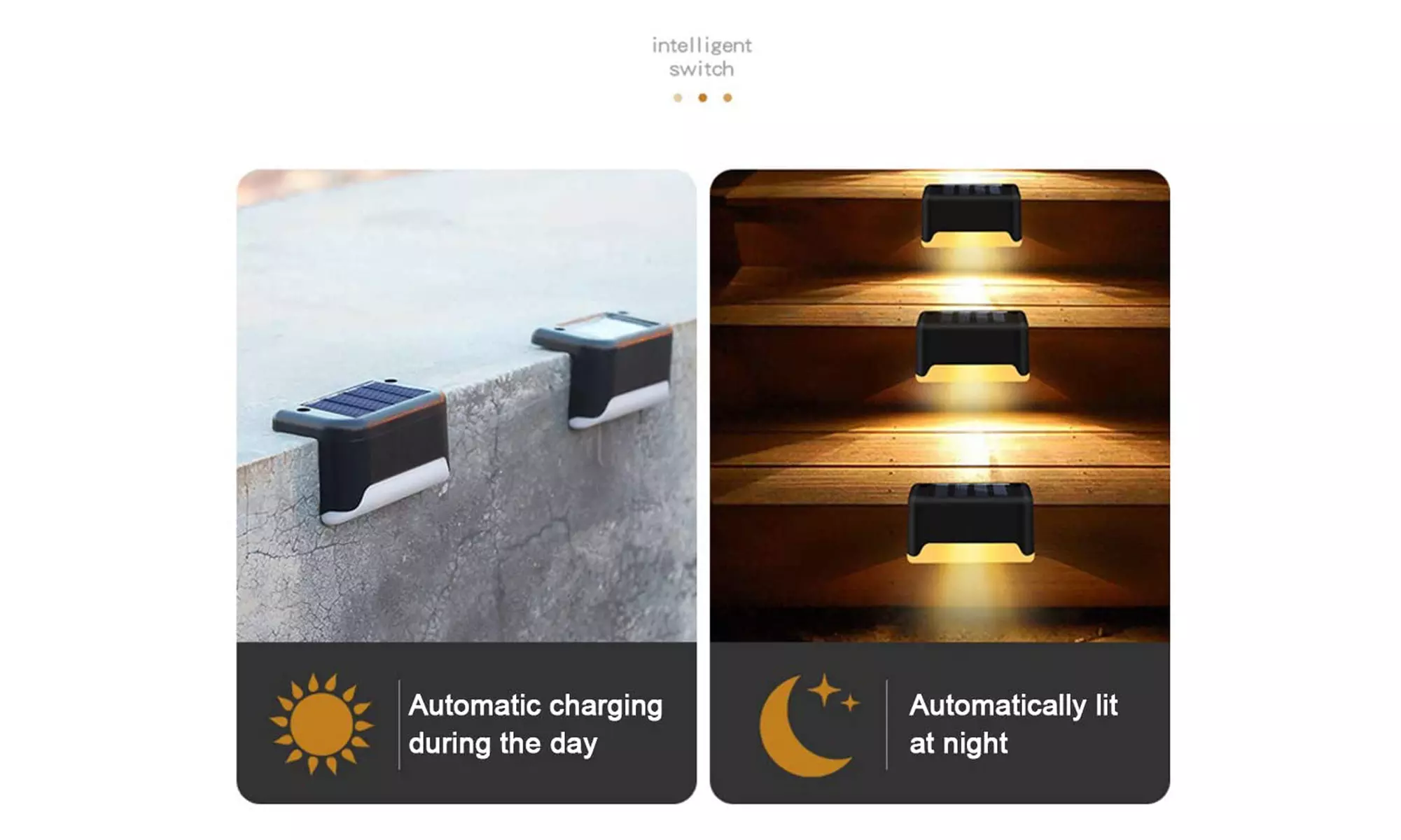 Solar Deck Lights Waterproof Led Solar Lamp for Outdoor Stairs Step Fences