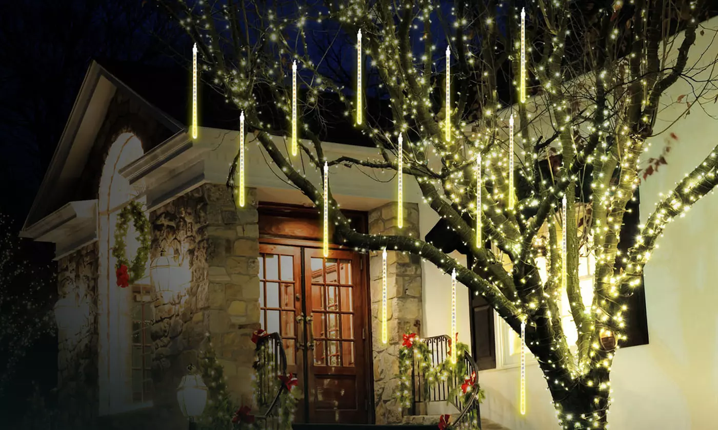 SolarEK Meteor Shower 144-LED Solar Tube String Lights - Primary Image