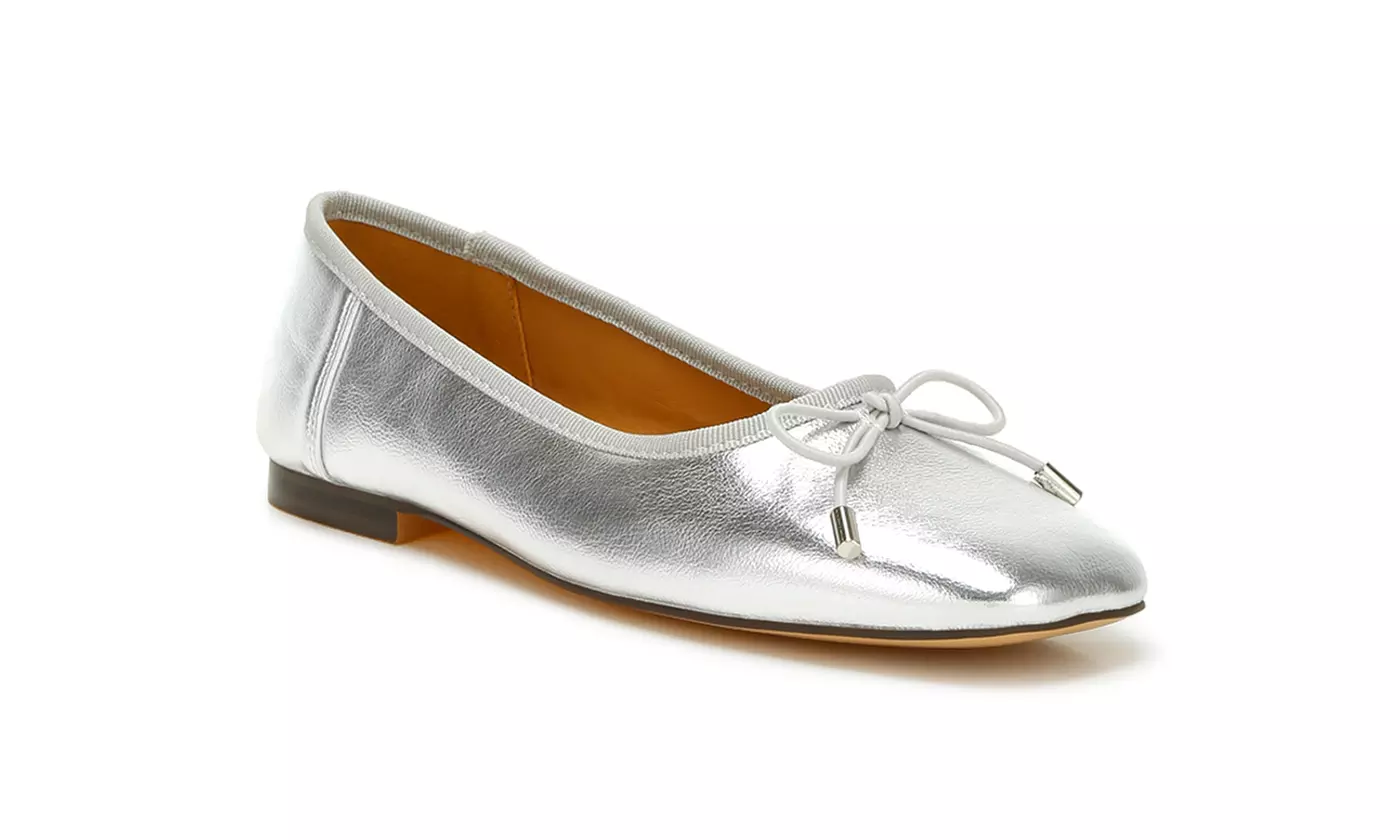 Rag &Co Primrose Metallic Ballerina Flats
