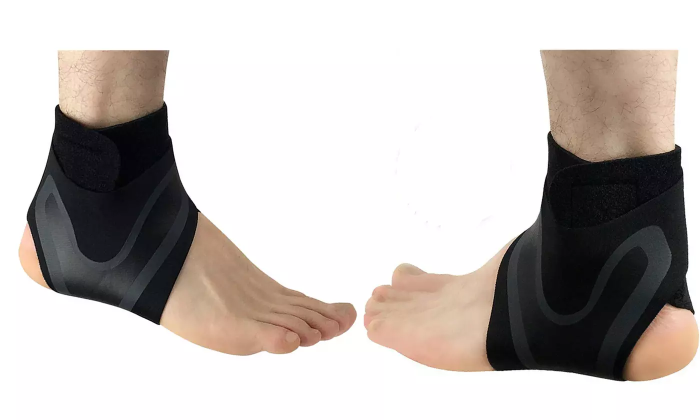 1 Pair Elastic Adjustable Ankle Brace Support Sports Protector Foot Wrap