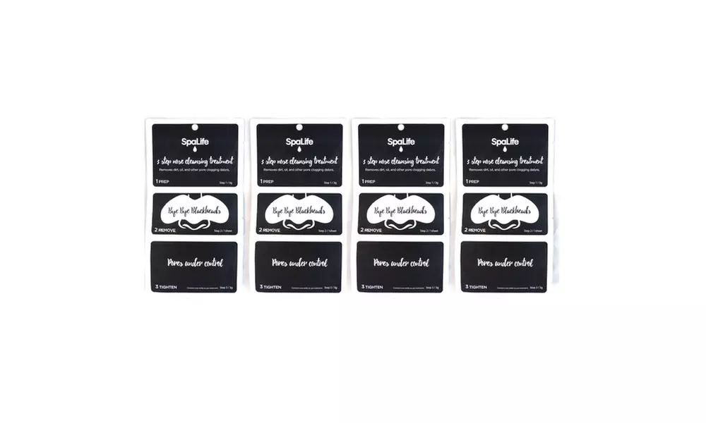 Spa Life Bye Bye Blackheads 3 Step Nose Cleansing Treatment 2 or 4 pack  - Primary Image