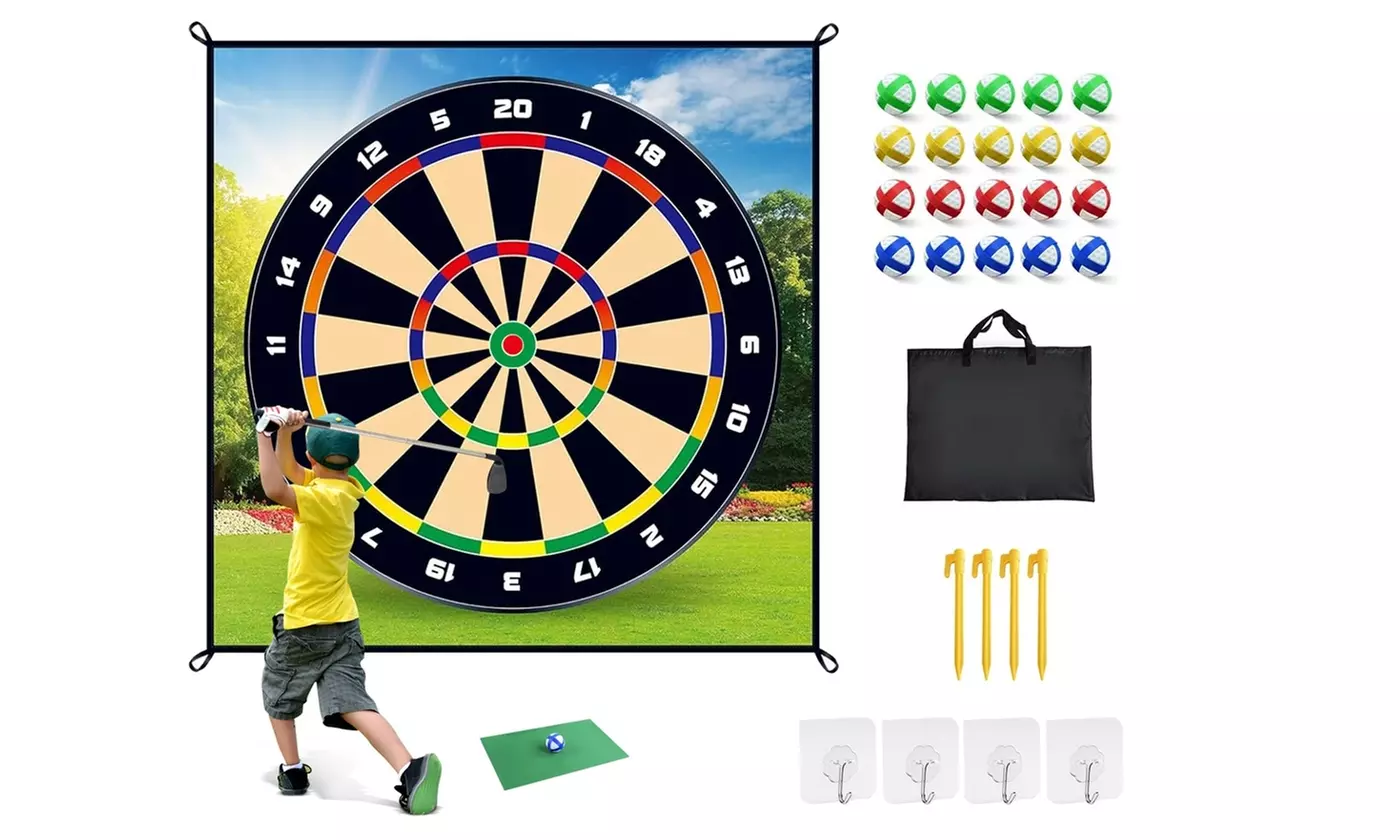  iMounTEK Golf Chipping Game Set with Practice Mat and Sticky Golf Balls