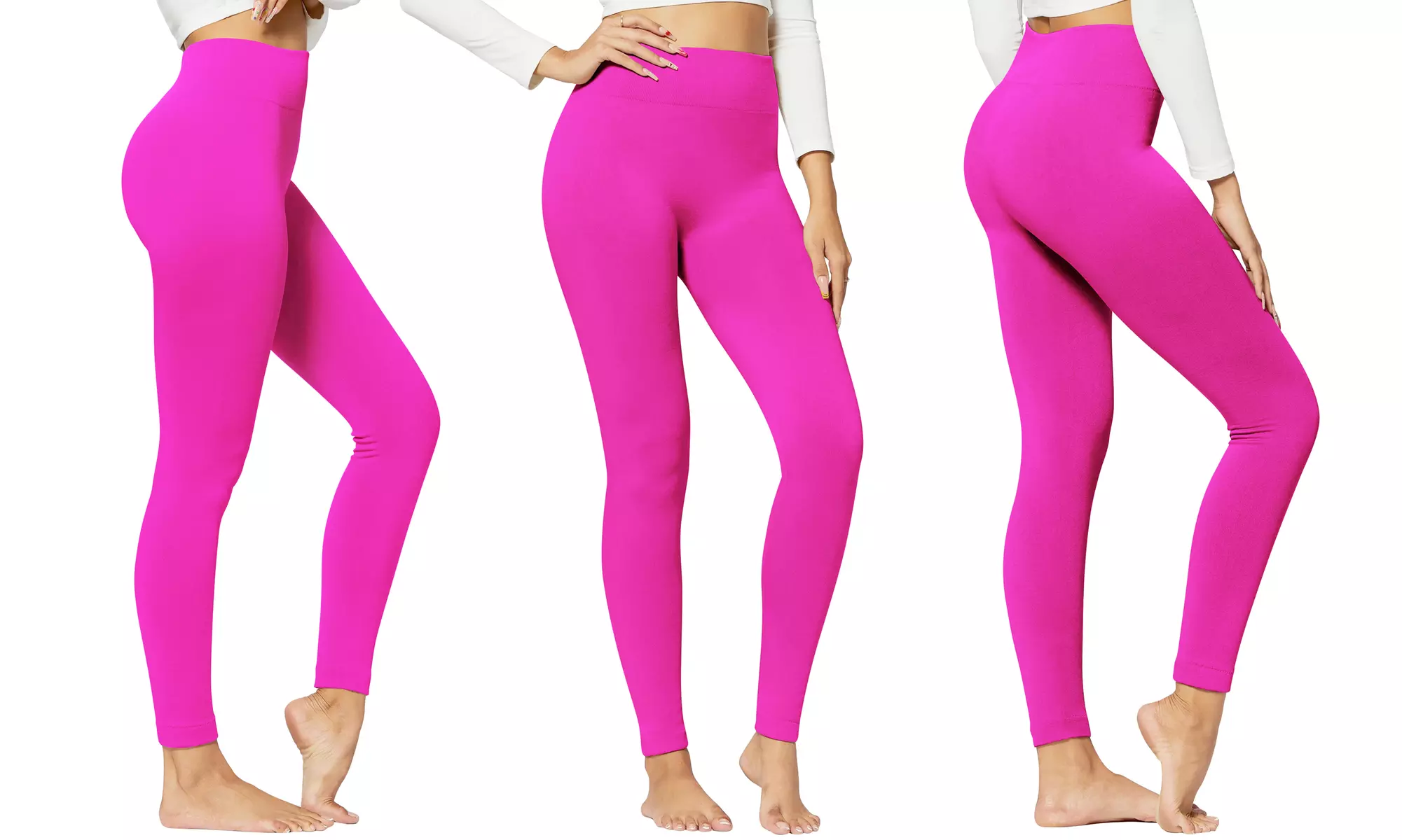 Women's High Waist Leggings Full Length Elastic Tummy Control Pants