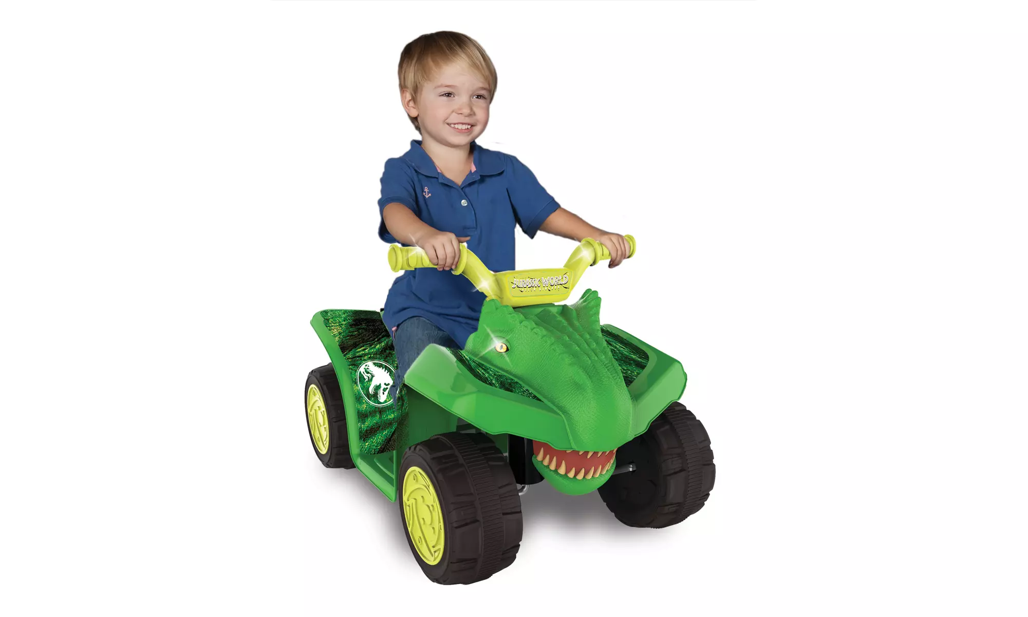 6 Volt Jurassic World Quad with Light-Up dinosaur eyes by Dynacraft - Primary Image