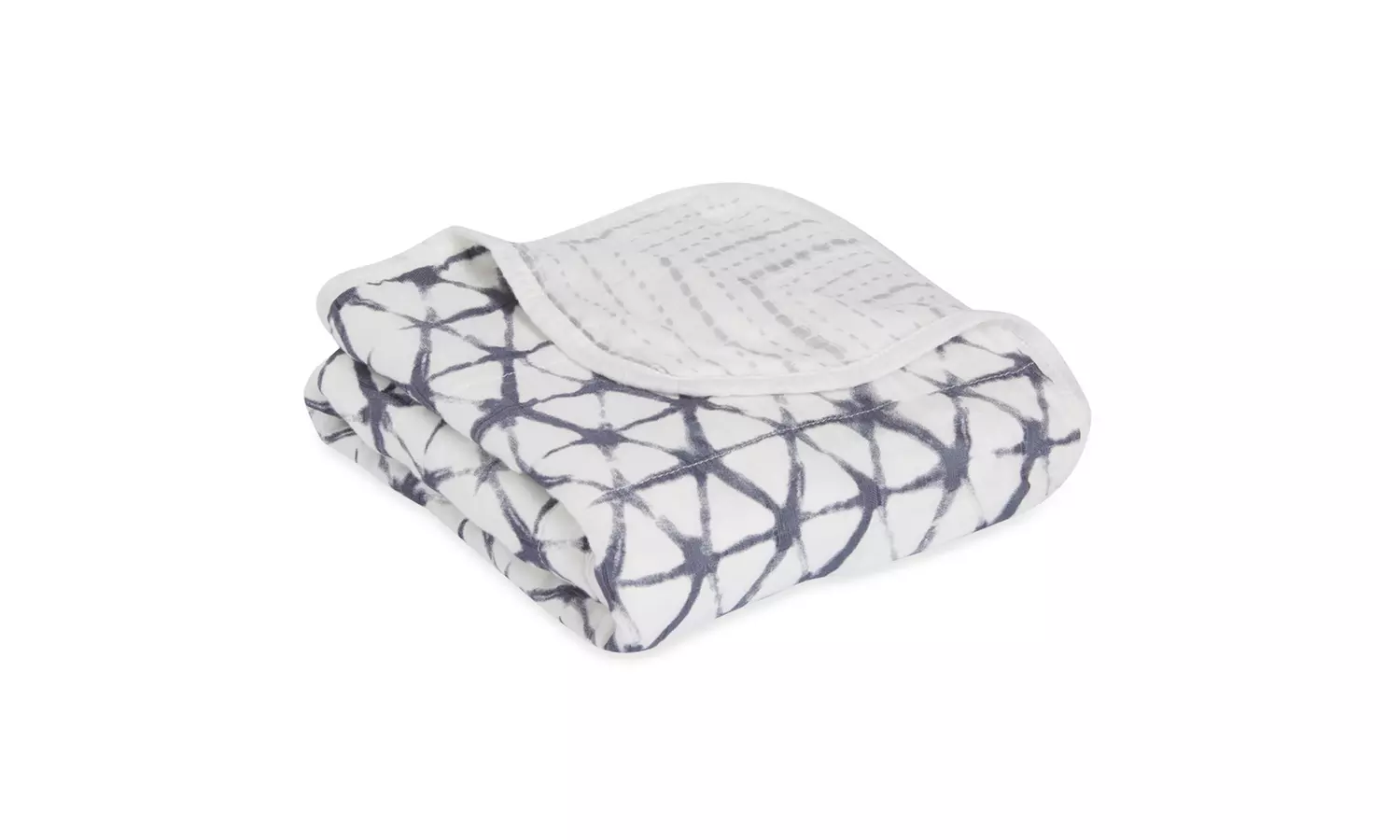 Aden & Anais Oversized Silky Soft Muslin Baby Blanket Pebble Shibori NEW - Second Medium