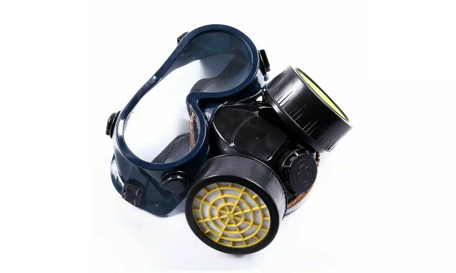 Emergency Survival Safety Respiratory Gas Mask Goggles &2 Dual Protection Filter - Second Medium