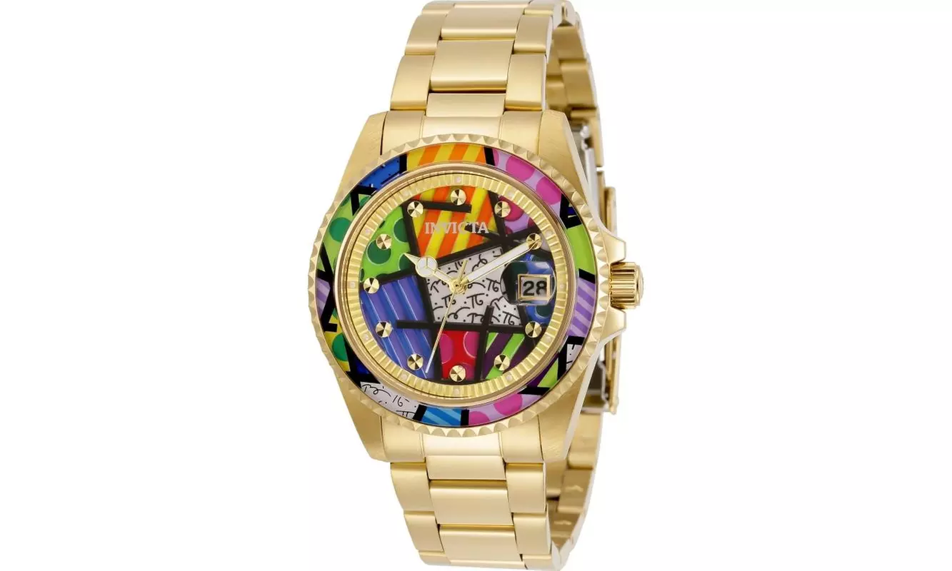 Invicta Women's 32412 Britto Quartz Chronograph Purple, White, Red, Yellow, Oran - Primary Image