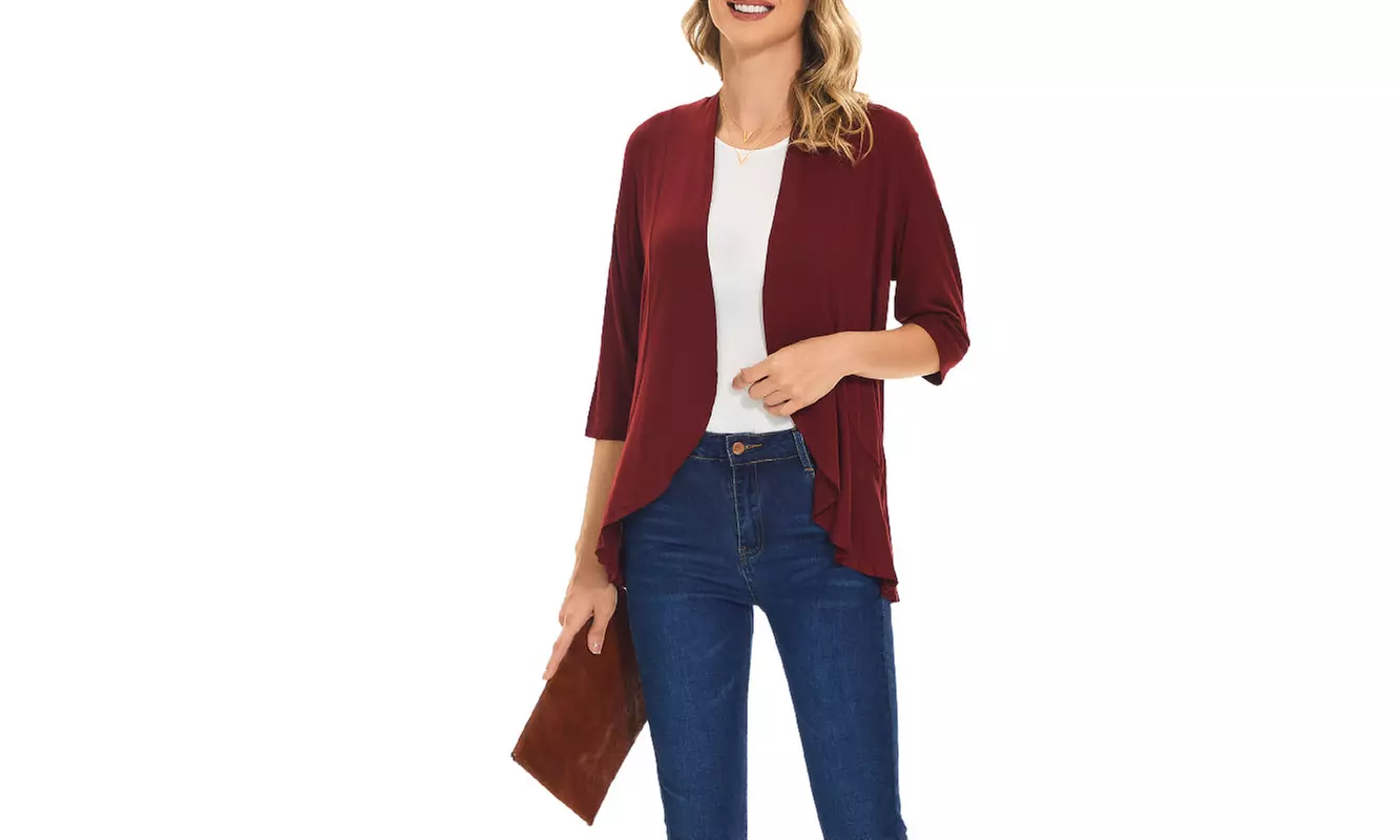 Women's Open Cardigan Casual Long Sleeve Sweaters Duster