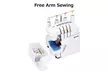 Serger Overlock Sewing Machine w/ 2 Needle 2-3-4 Thread Differential Feed Light - Second Medium