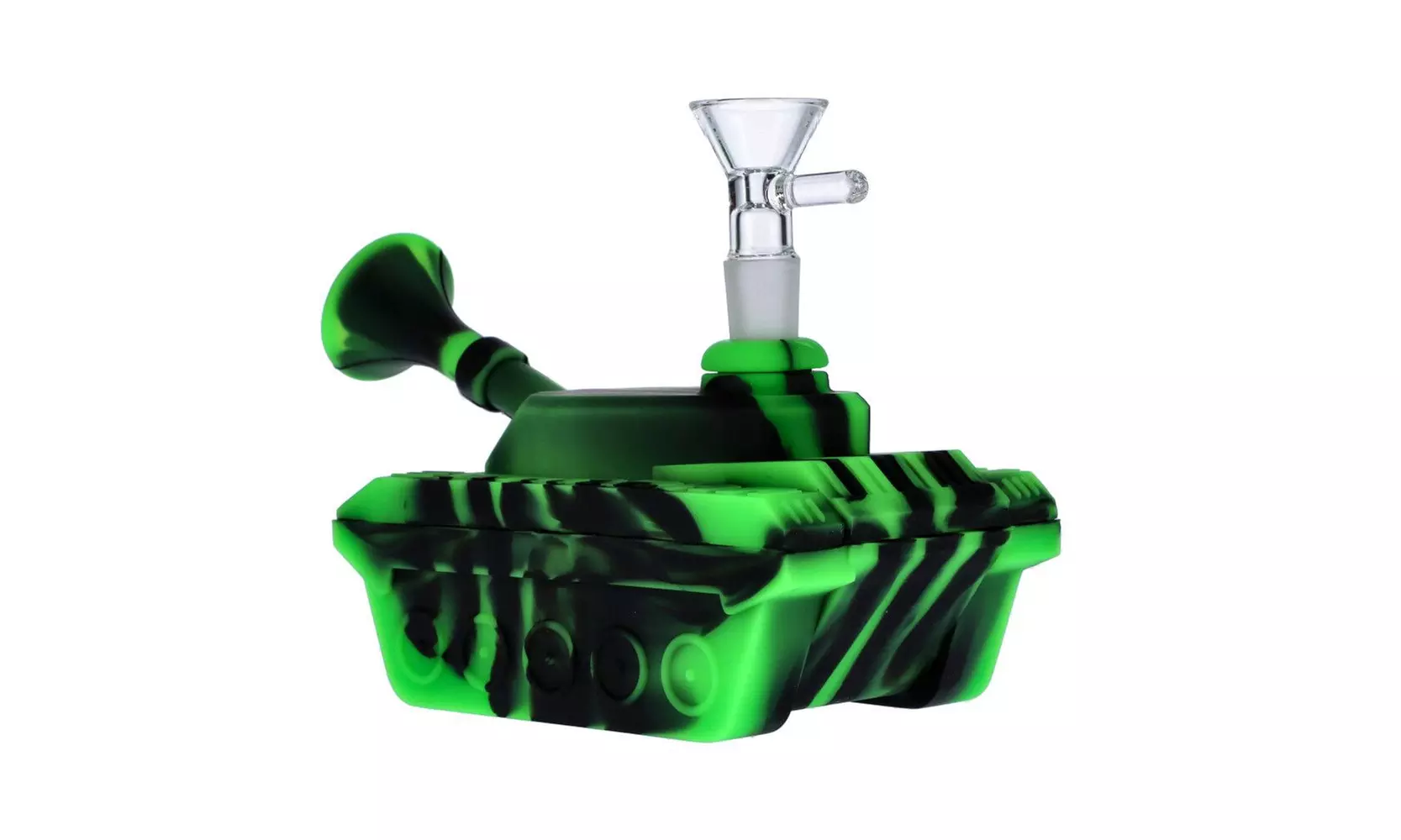 4" Silicone "Tank" Tobacco Bong Water Pipe - Assorted Colors - Primary Image