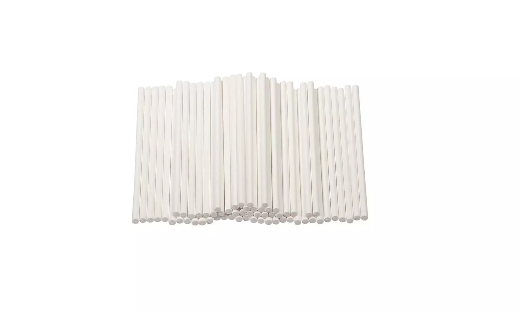 300PCS 4" Pop Lollipop Sticks Candy Cake Chocolate Sugar Paste Tools, White - Primary Image