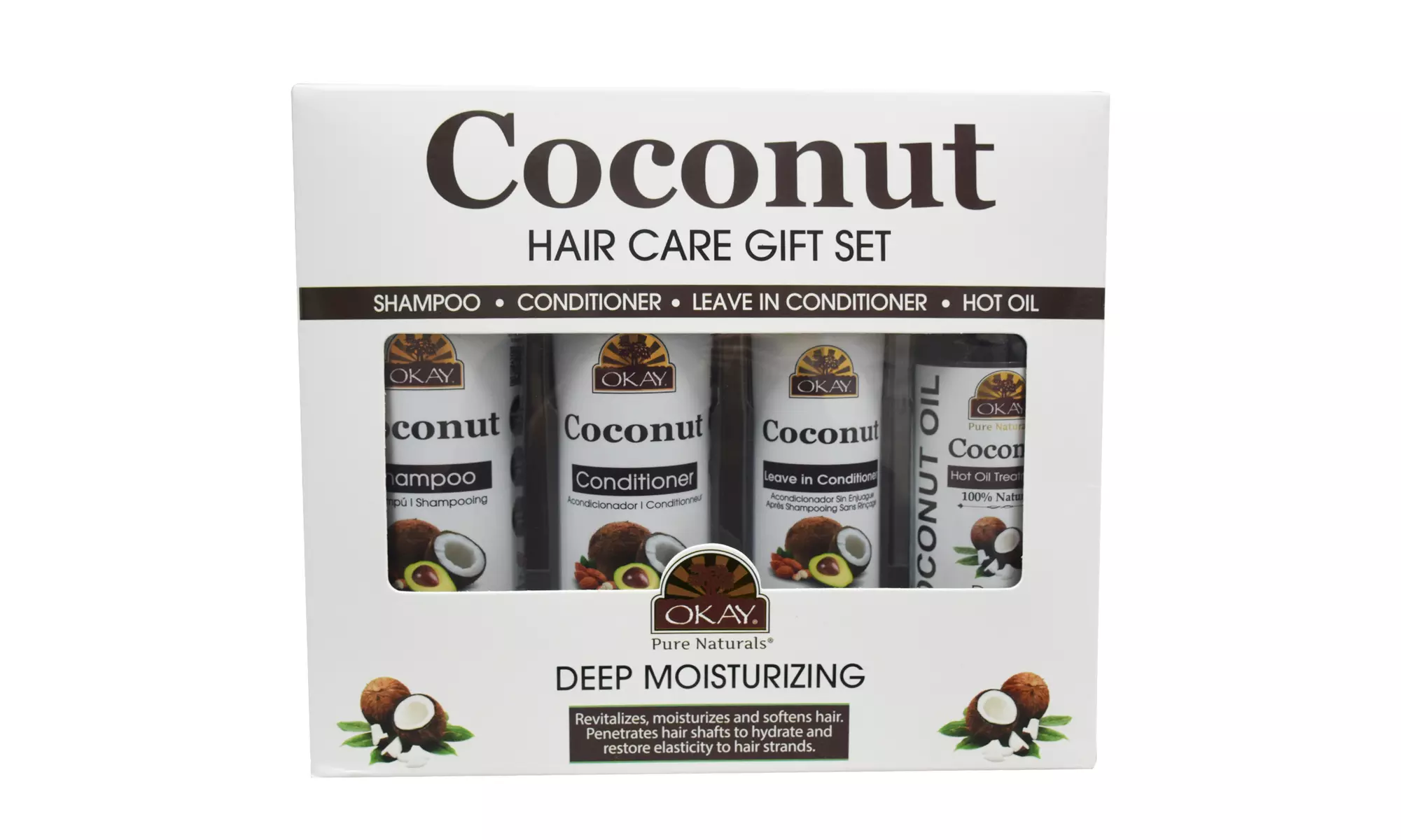 Okay Pure Naturals Shampoo & Conditioner Deep Moisturizing 4PK Gift Set - Primary Image
