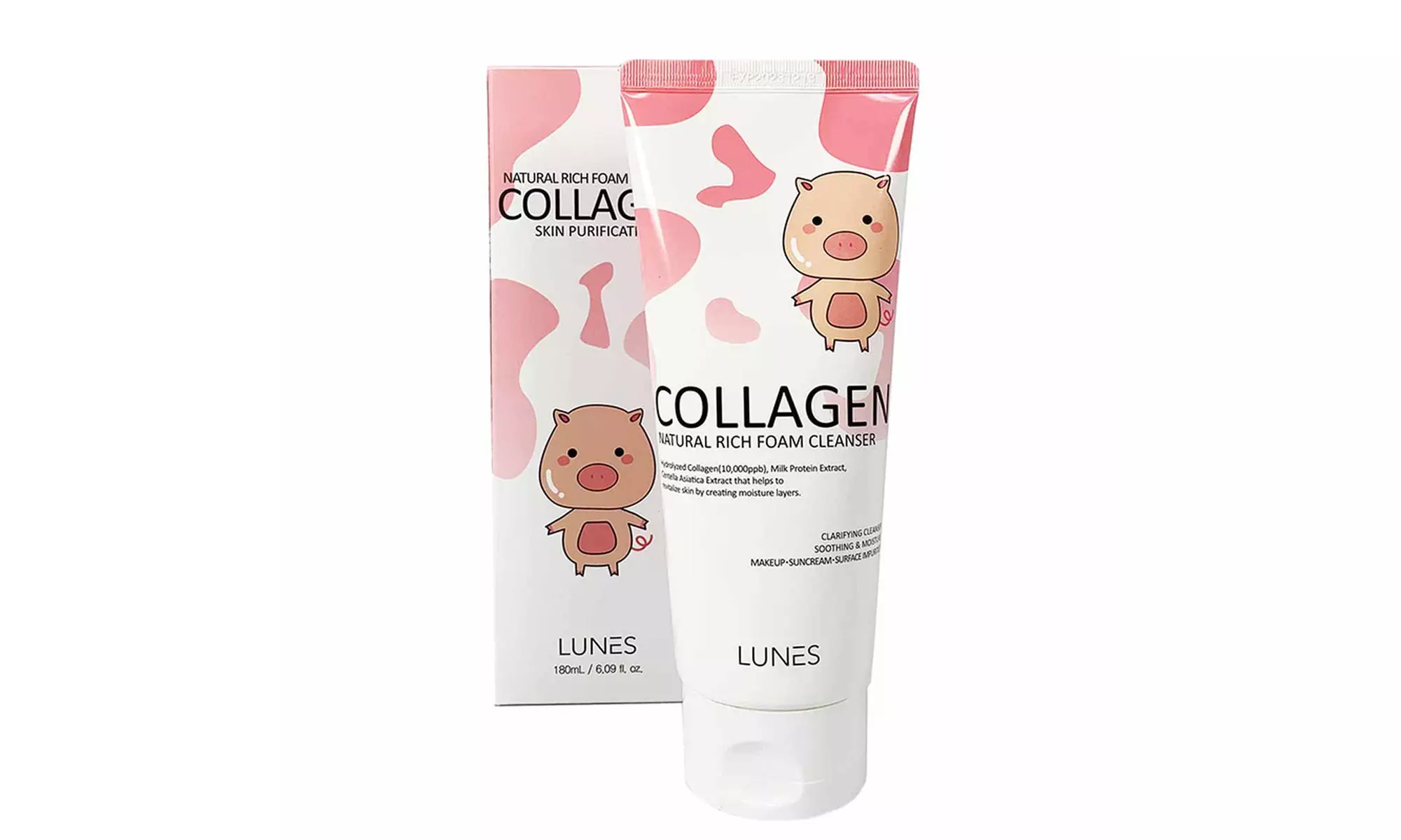 Lunes Natural Rich Foam Cleanser Skin Purification Aloe & Collagen - Primary Image