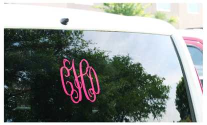 image for Personalized 5 Inch Vinyl Interlocking Monogram
