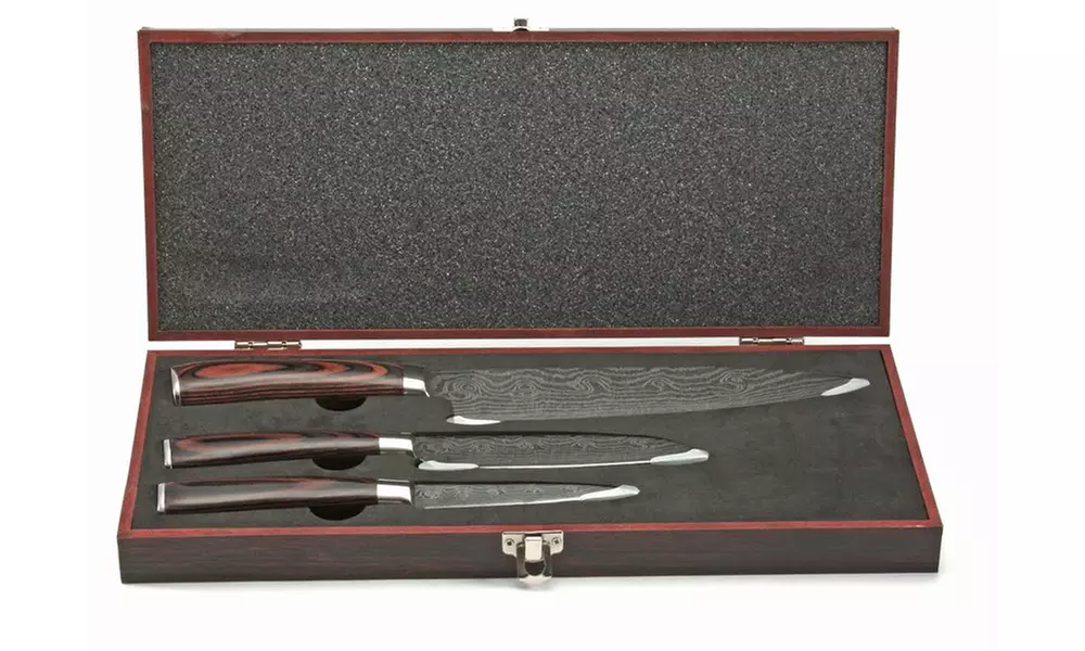 Japanese Chef Knife Set with Storage Box (3-Piece) - Primary Image