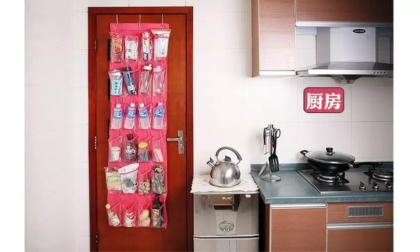 1-2 Pack 24 Wide Pockets Over the Door Shoe Organizer Hanging Shoe Holder