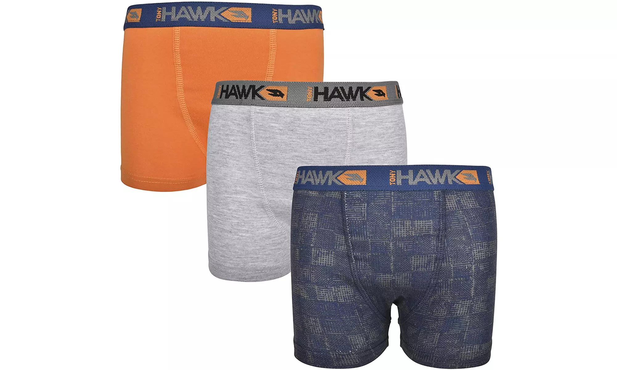 9-Pack Tony Hawk Boys' Cotton Blend Toddler-Big Kid Sizes No Fly Boxer Briefs