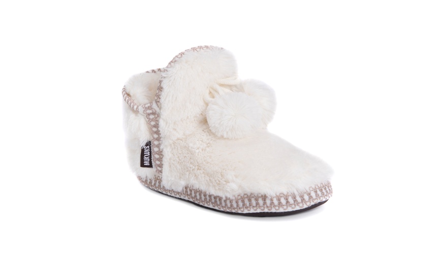 muk luks erina womens bootie slippers