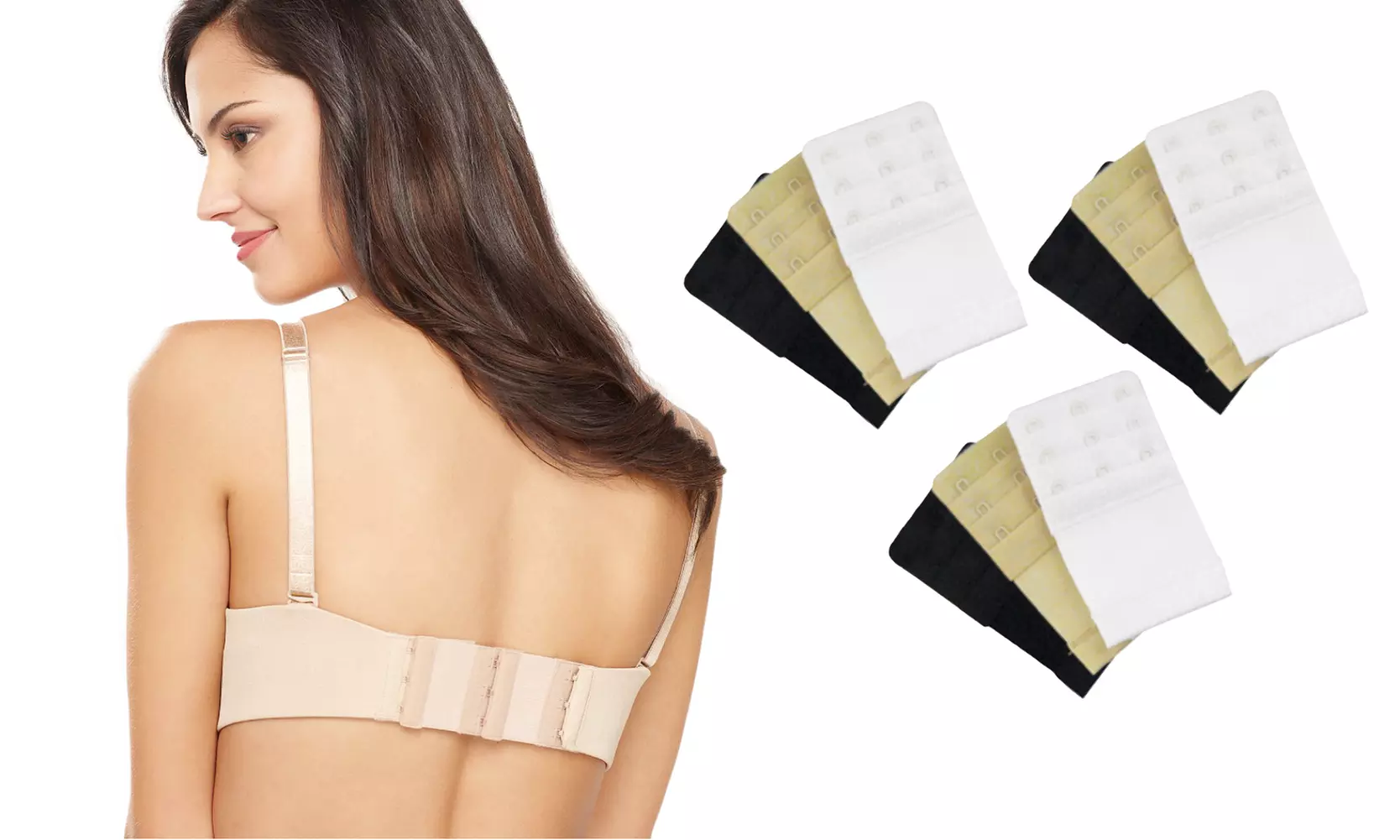 (9-Pack) Women's Bra Extenders - Second Medium