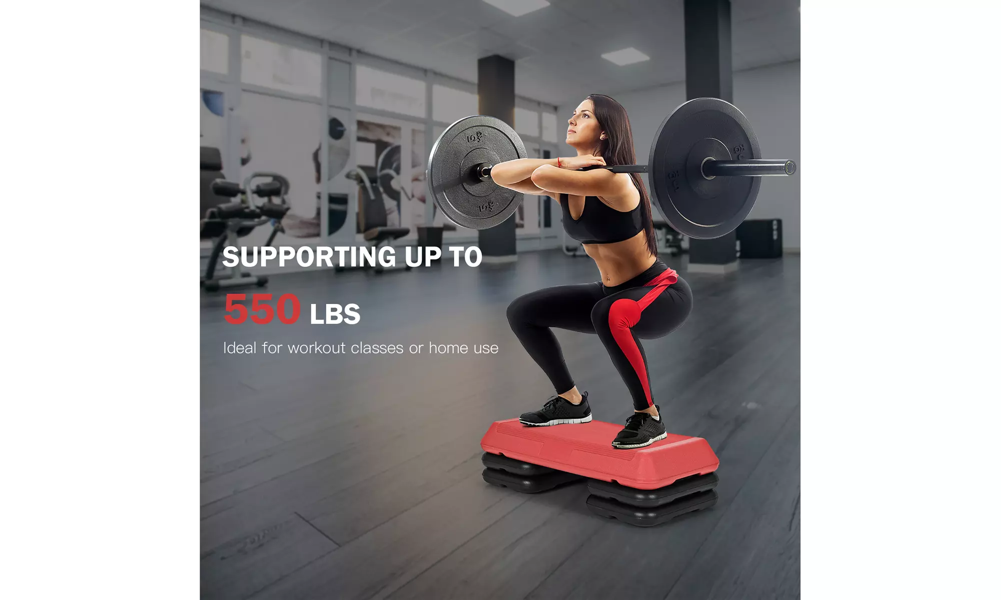 Costway 29'' Adjustable Workout Fitness Aerobic Stepper Exercise Platform Riser