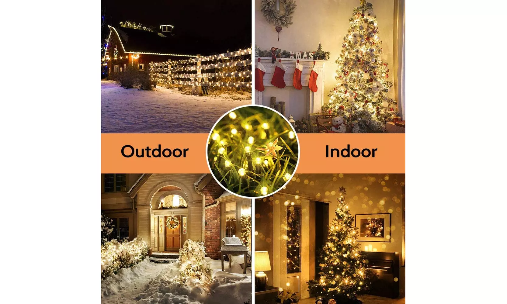 200-LED 72ft Solar Holiday String Lights Christmas Fairy Lights with 8 Modes