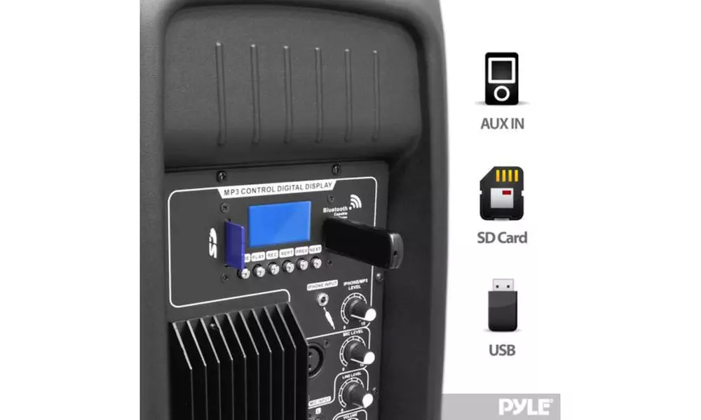 PylePro PPHP1237UB Bluetooth Loudspeaker PA Cabinet Speaker - Second Medium