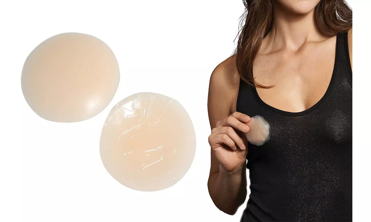 Nipple Cover Adhesive Bra Nipples Skin Reusable Silicone Pad Pasties - Primary Image