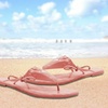 Image 2: Women's Leather Sandal Flip Flops Flats Beach Summer Shoe Comfort Bikini Thong