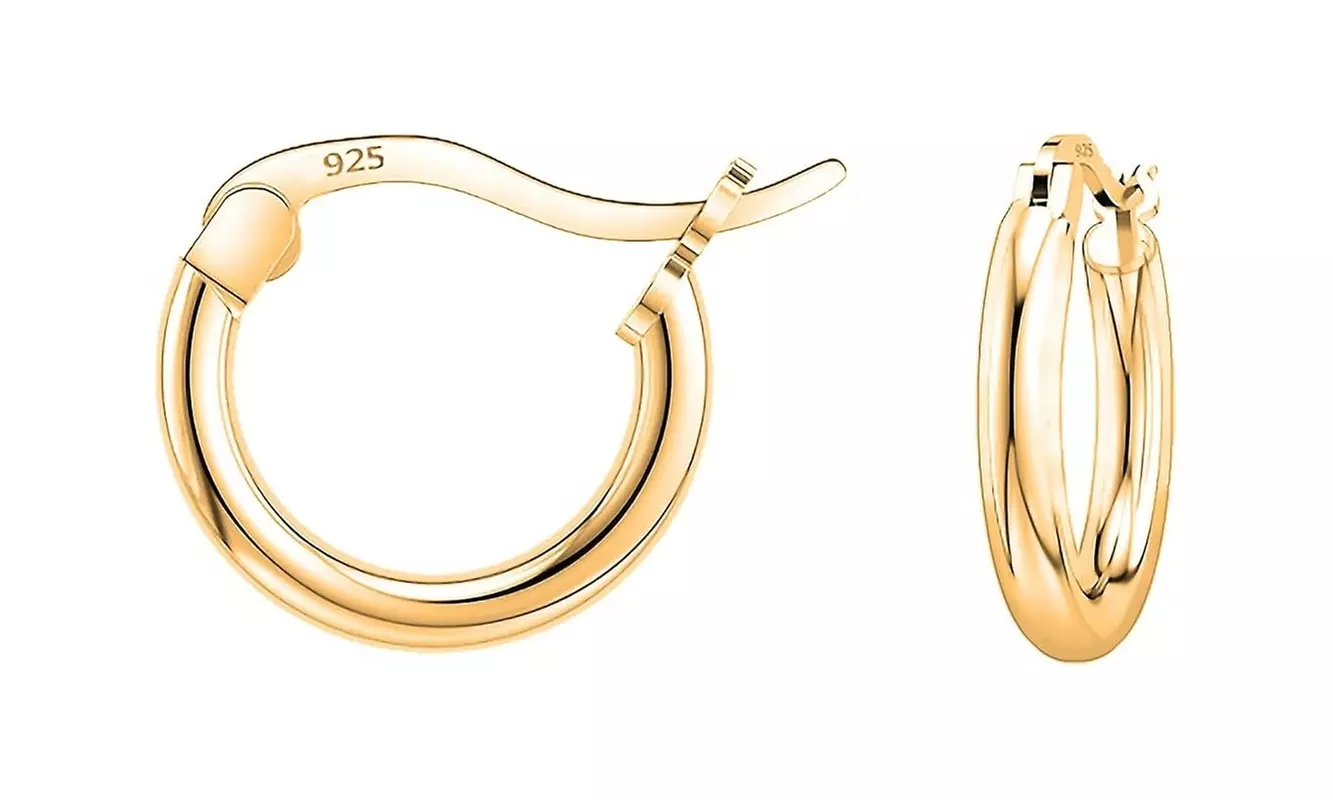 2MM French Lock Hoop 925 Sterling Silver Earrings - 10MM-65MM 