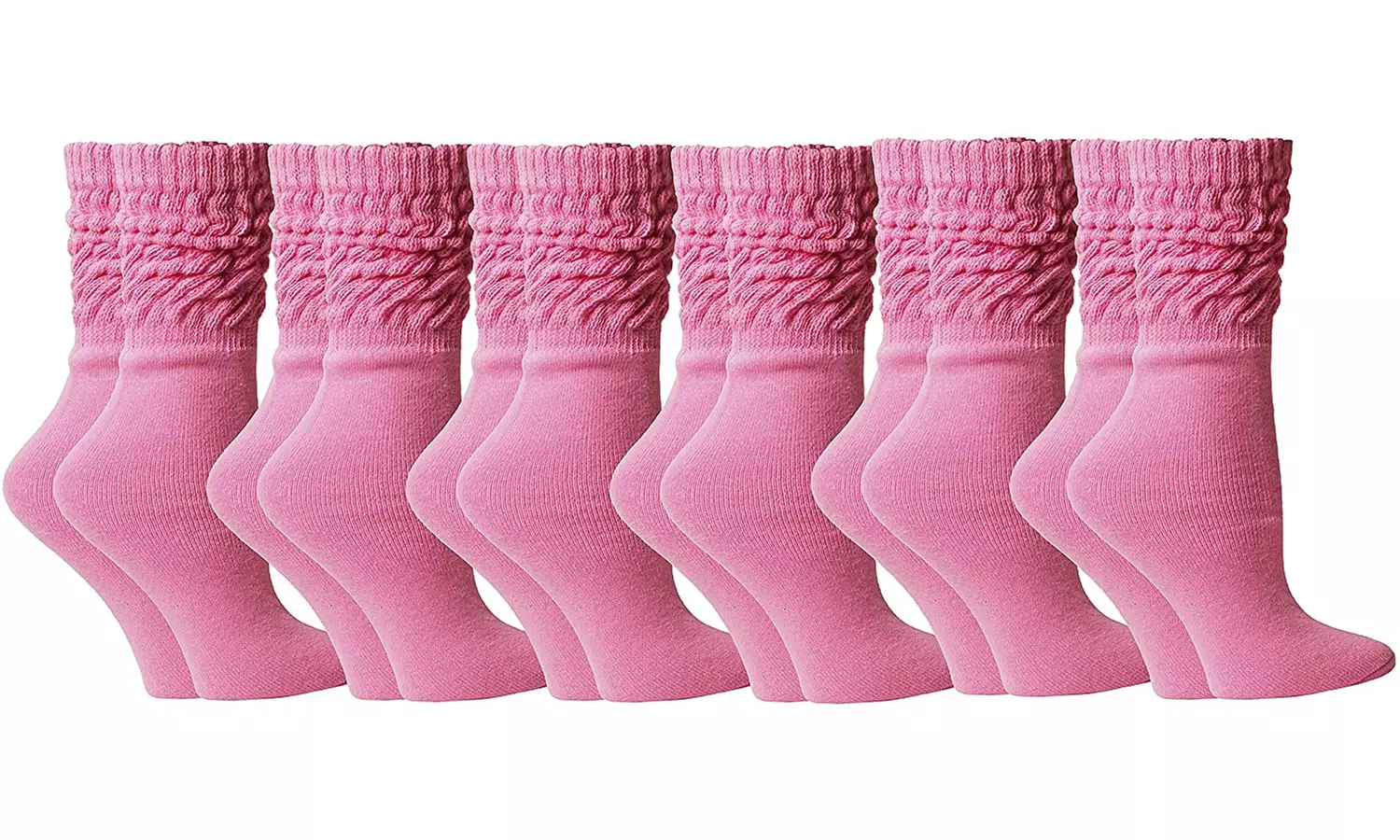 6 Pairs of Womens Slouch Socks, Scrunchie Boot Sock Colorful