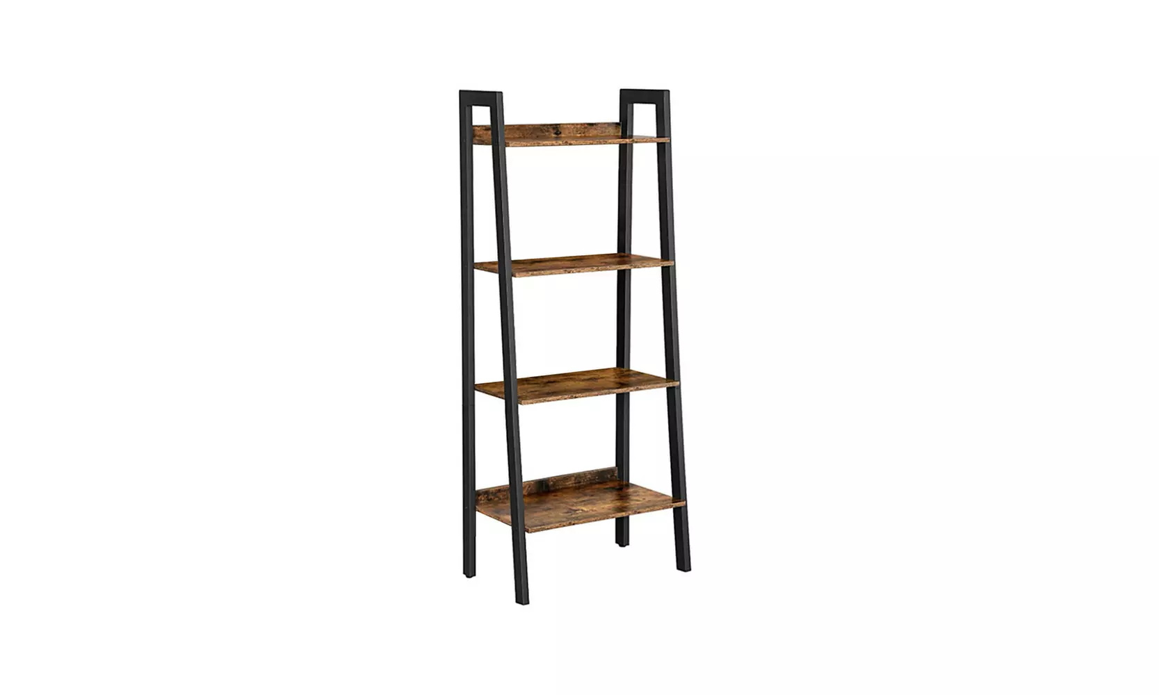 Phinox 4-Tier Industrial Ladder Bookshelf and Storage Rack with Metal Frame - Primary Image