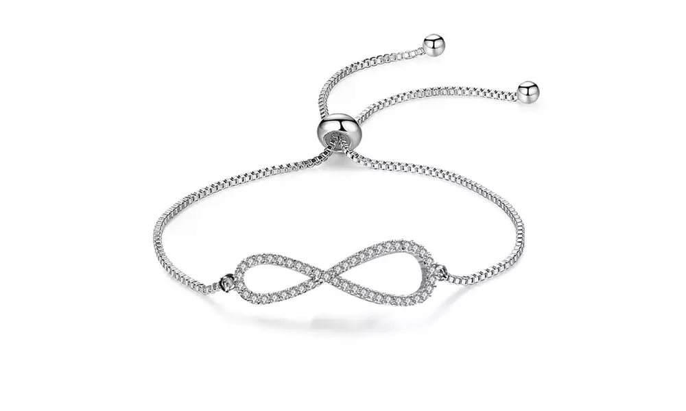 Leo Rosi Cubic Zirconia Silve Infinity Bracelets for Simple Friendship  - Second Medium