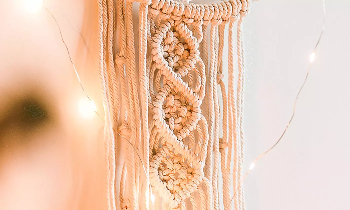 Macrame Star Moon Dream Catcher Boho Wall Hanging Ornament