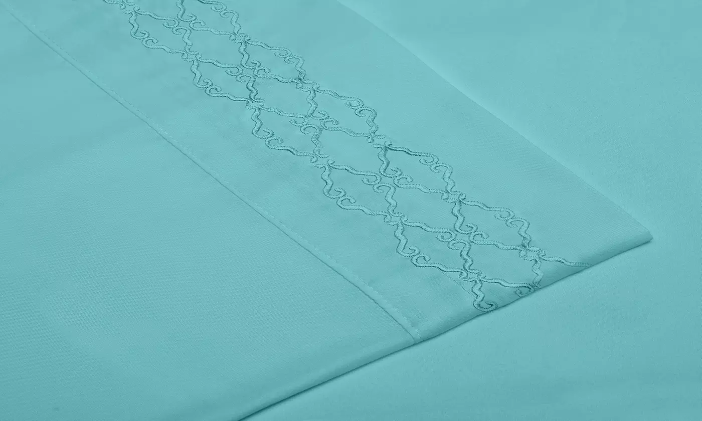 Home Sweet Home Extra Soft Deep Pocket Embroidered Sheet Set