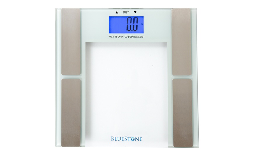 Bluestone Digital Tempered Glass Bathroom Scales with LCD Display | Groupon