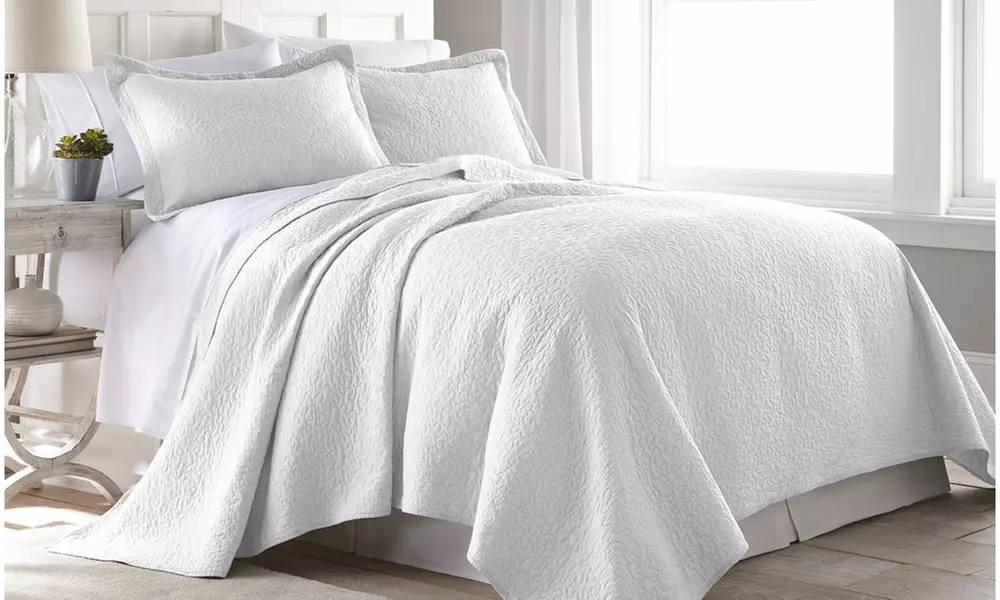 Rebecca Bedspread Coverlet Quilt Set, 100% Cotton (3-Piece) - Second Medium