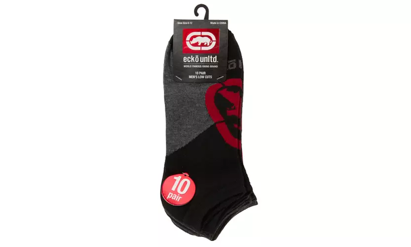 10 Pack Ecko Unltd. Men's Flatknit Lowcut-  - Primary Image