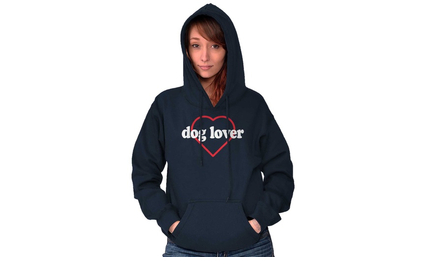 Image 7: Cute Dog Lover Heart Pet Lady Animal Owner Hoodie Sweatshirt