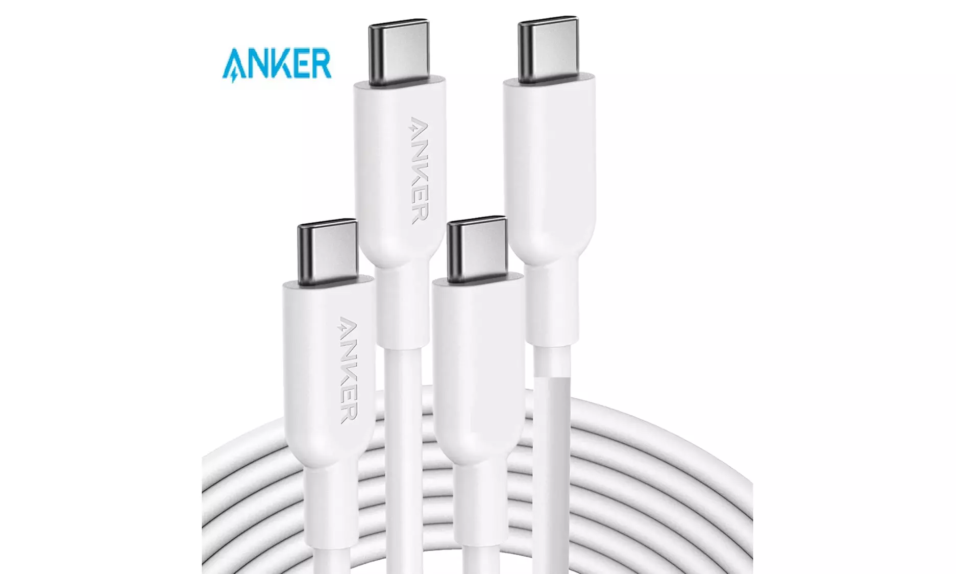2-Pack Anker Powerline 3 ft USB-C to USB-C Fast Charging Cable - Primary Image