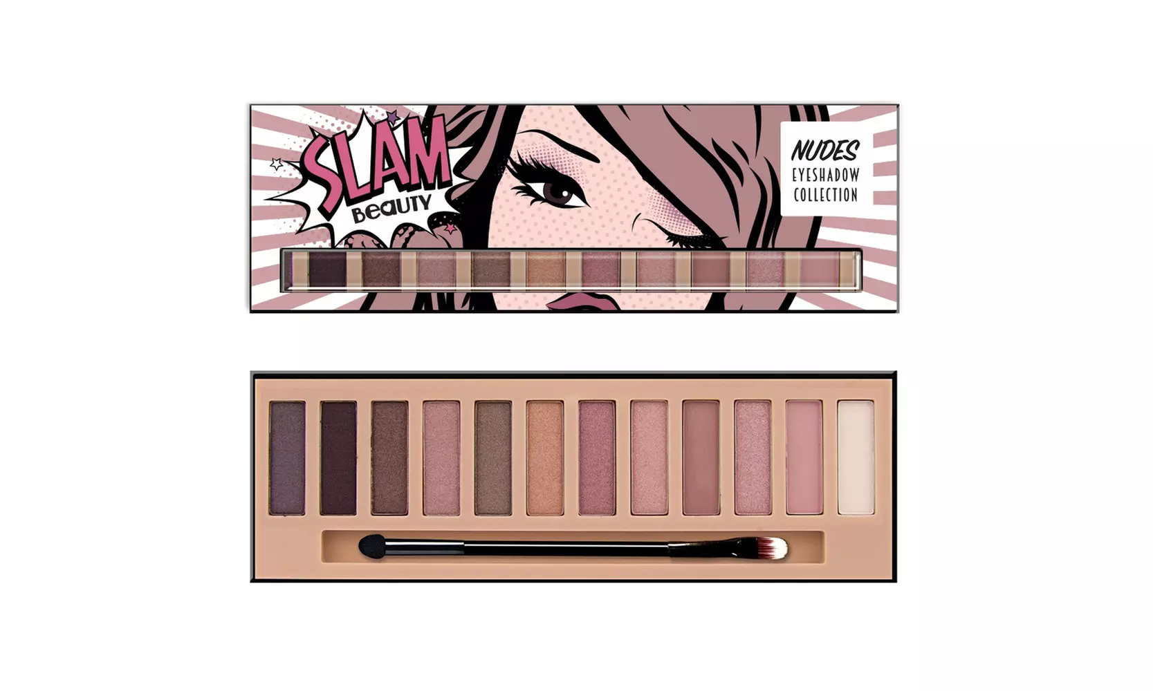 Slam Beauty Natural Nude Eyeshadow Palette - Primary Image