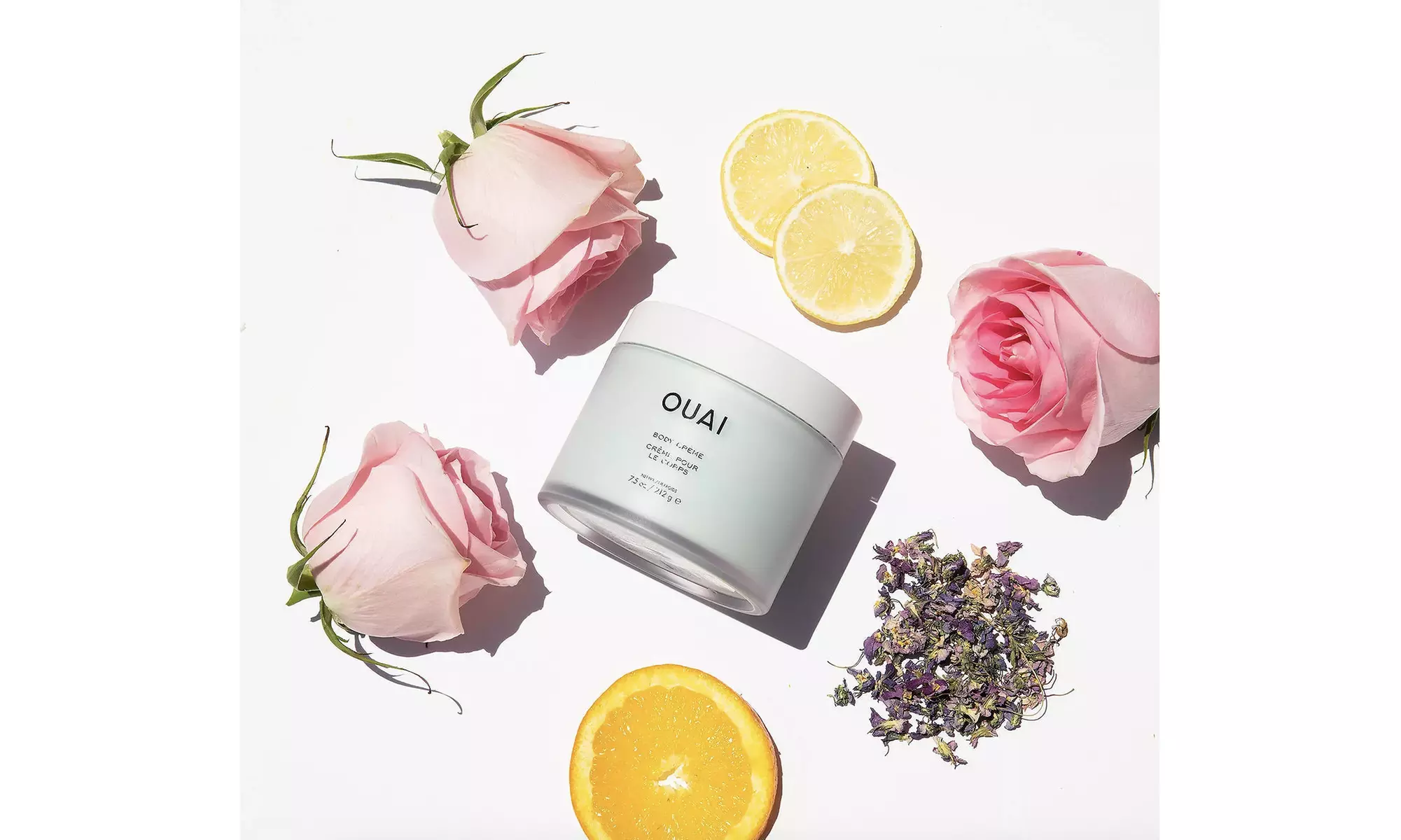 OUAI Moisturizing Body Cream - Premium Sulfate-Free Whipped Body Butter (7.5 oz) | St. Barts, Shibuya & Signature Scents