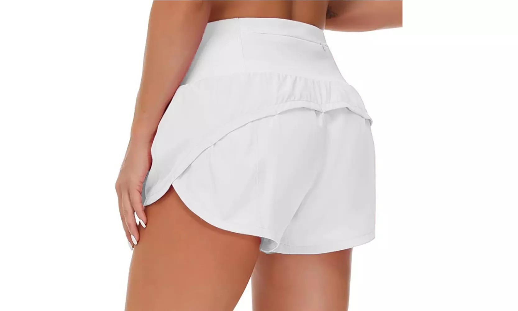 Women High Waisted Running Shorts Quick Dry Workout Shorts with Pockets