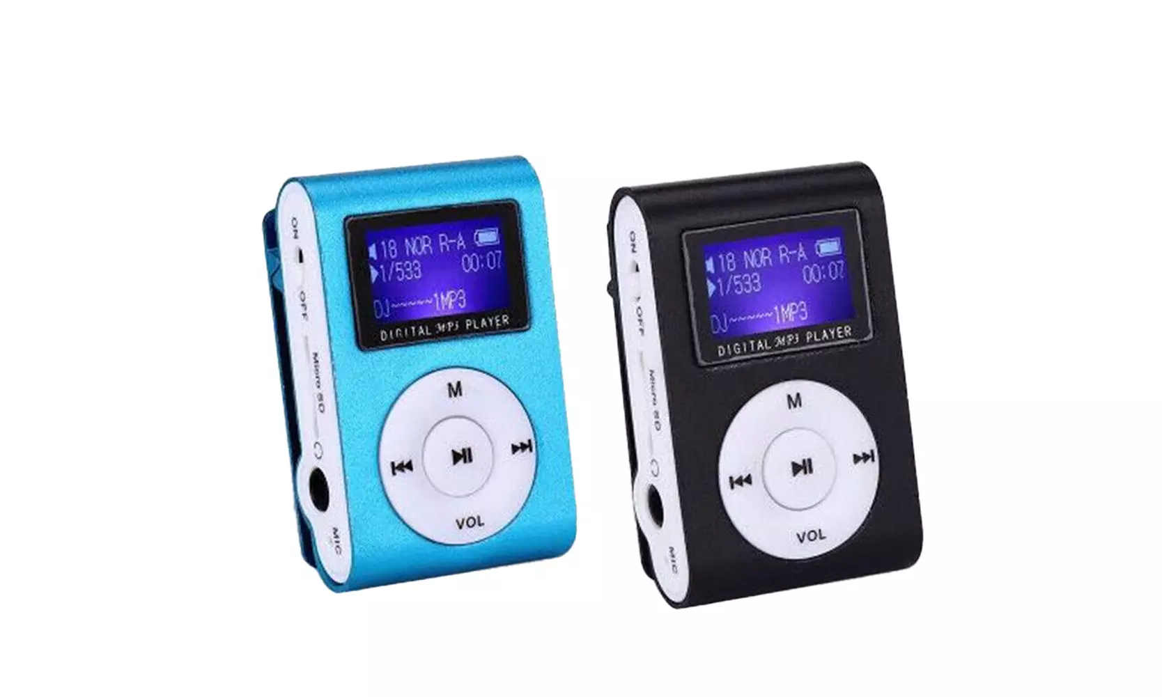 US 2-4 Pc Portable Mini MP3 Music Player LCD Screen Sports Back Clip Memory Card - Primary Image