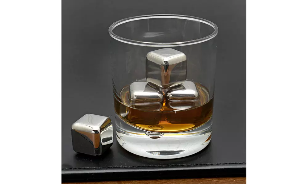6pc Stainless Steel Whiskey & Wine Stones
