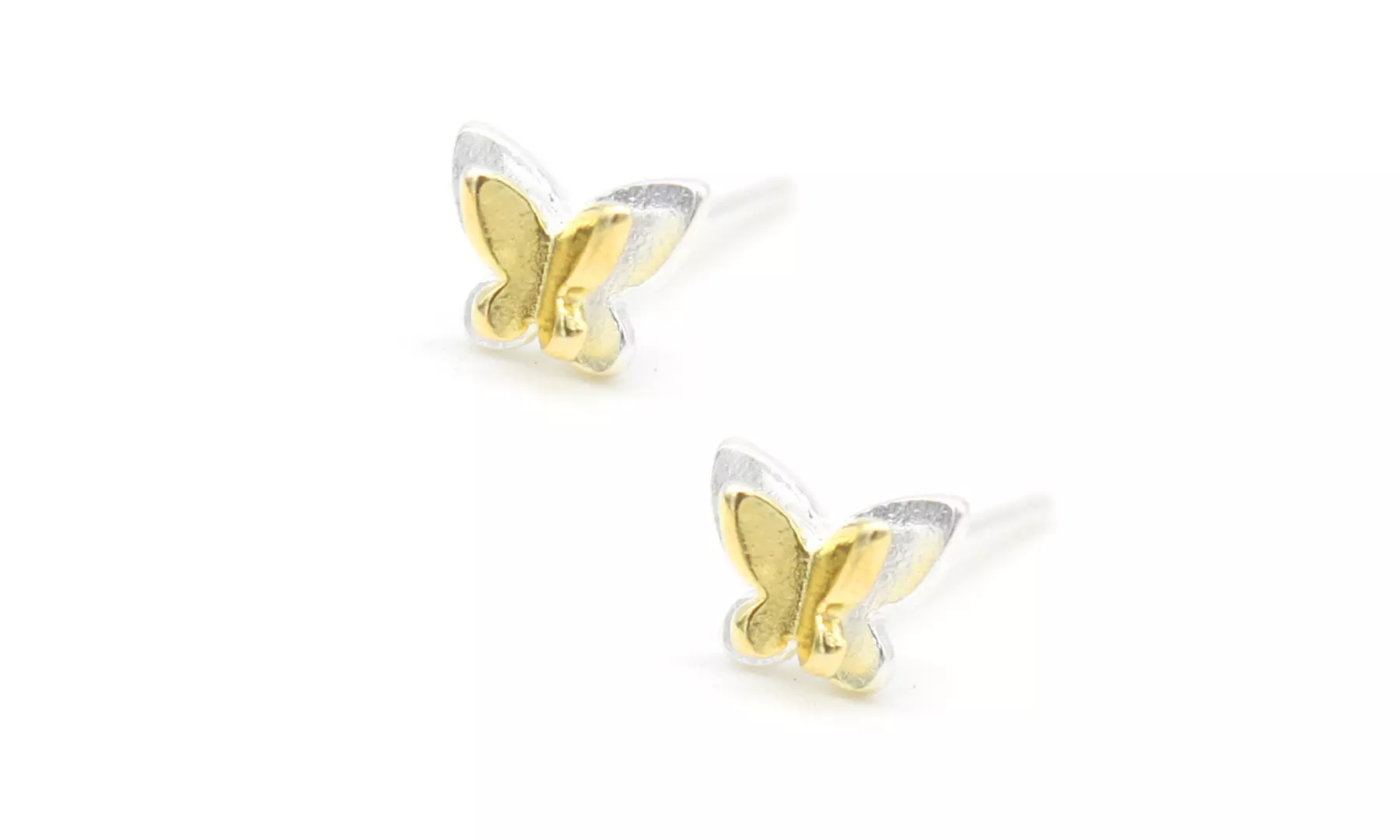 Sterling Silver Butterfly Earring Stud - Second Medium