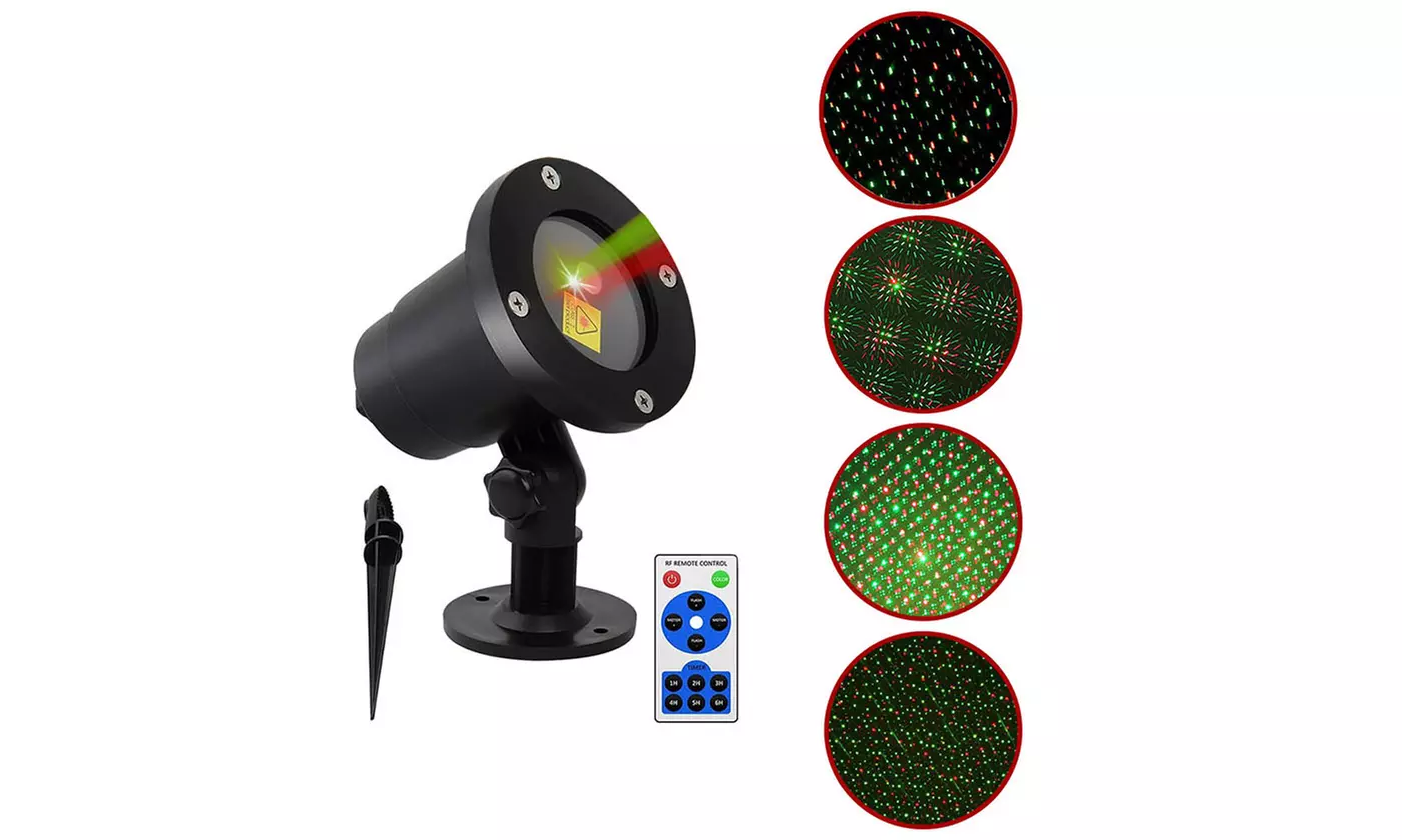 Outdoor LED Laser Star Projector Light for Christmas Holidays - Primary Image