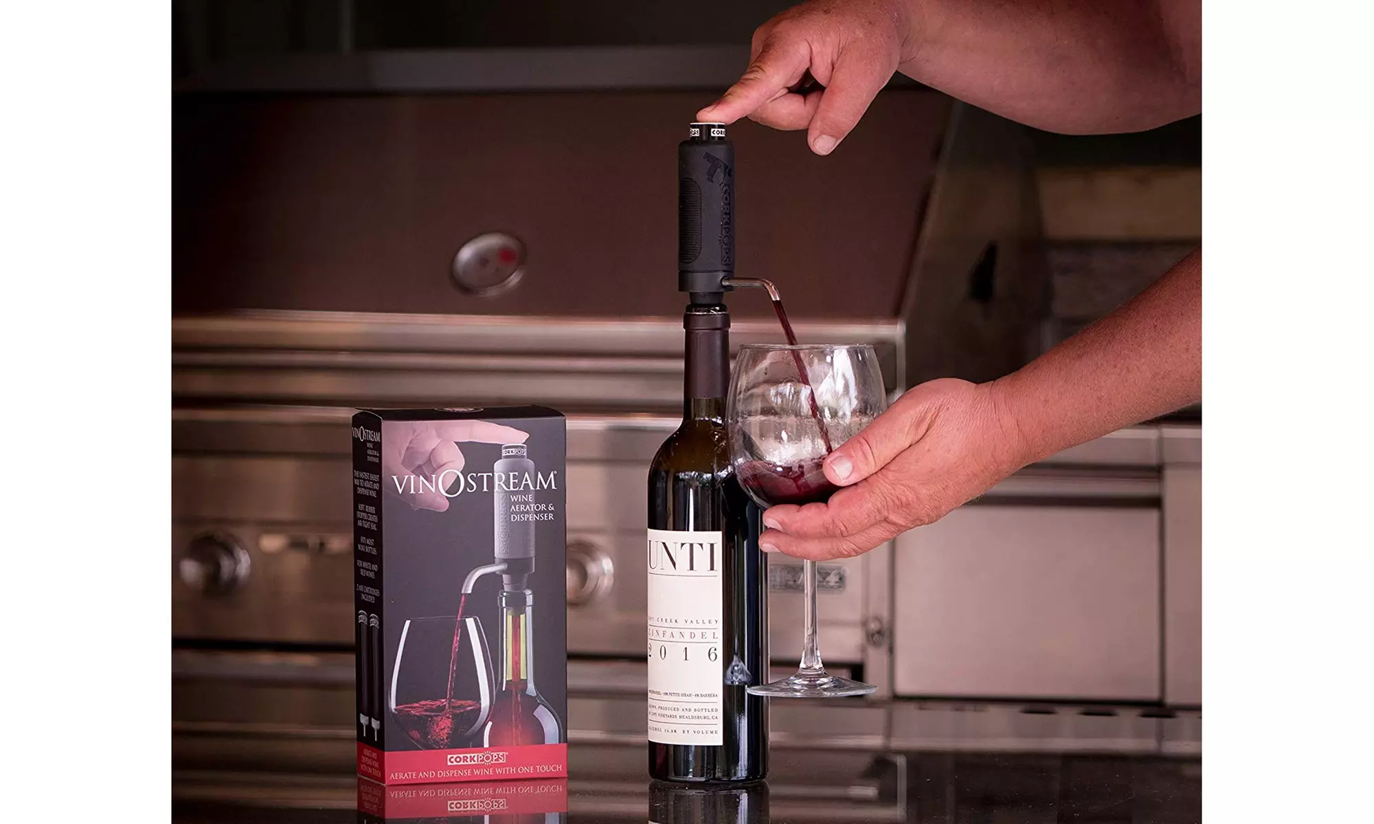 Cork Pops 2-in-1 Vinostream Wine Aerator & Dispenser - Primary Image