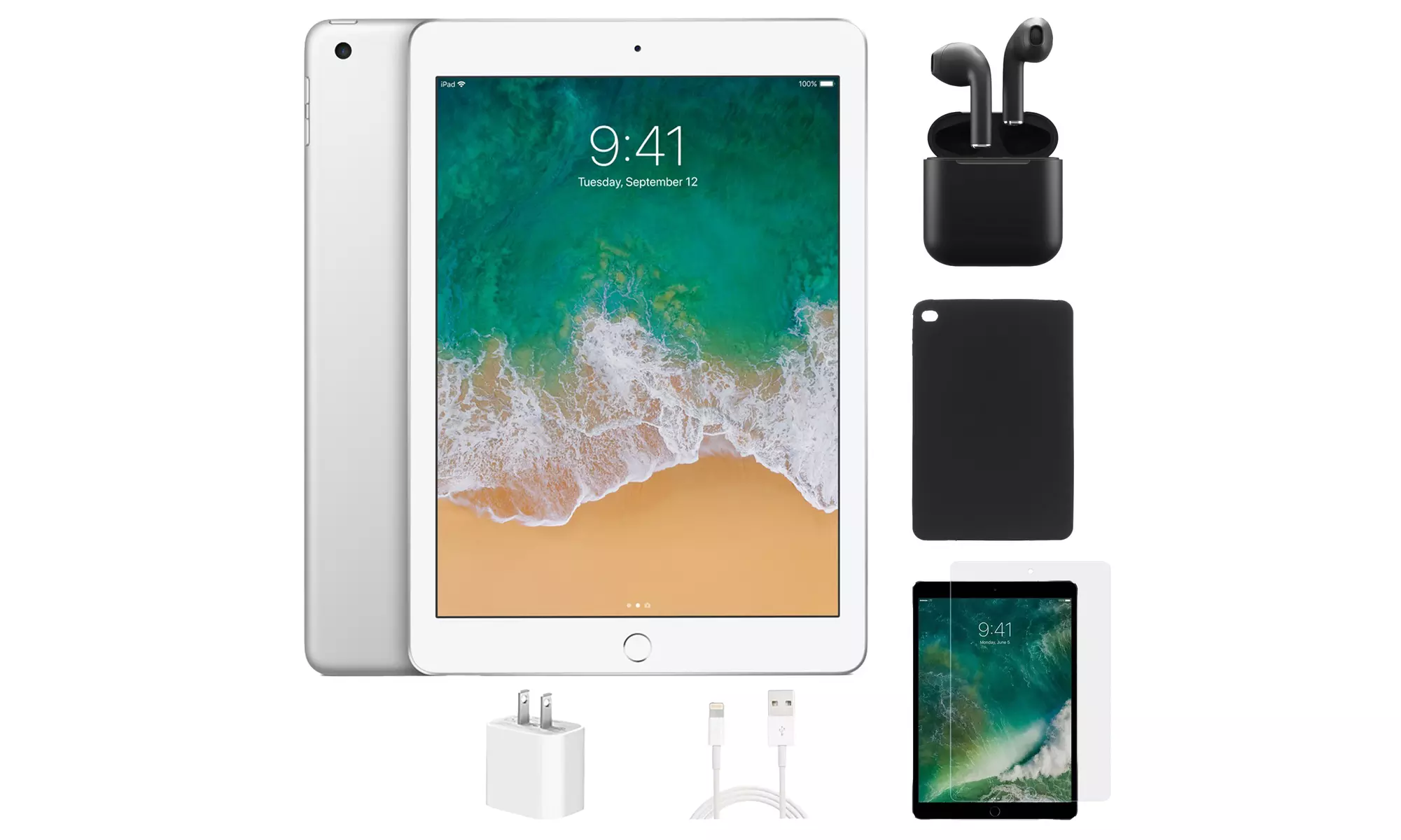 Refurbished Apple iPad 6 Wi-Fi Unlocked 32GB 128GB Bundle - Primary Image